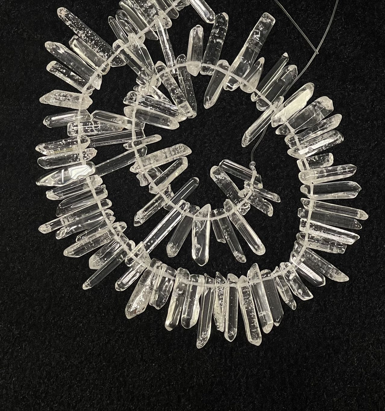 Crystal Quartz Points Strands-0